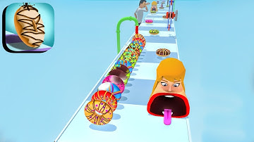 DONUTS STACK 3D ALL LEVELS GAMEPLAY ANDROID,IOS (LEVELS 3-4)