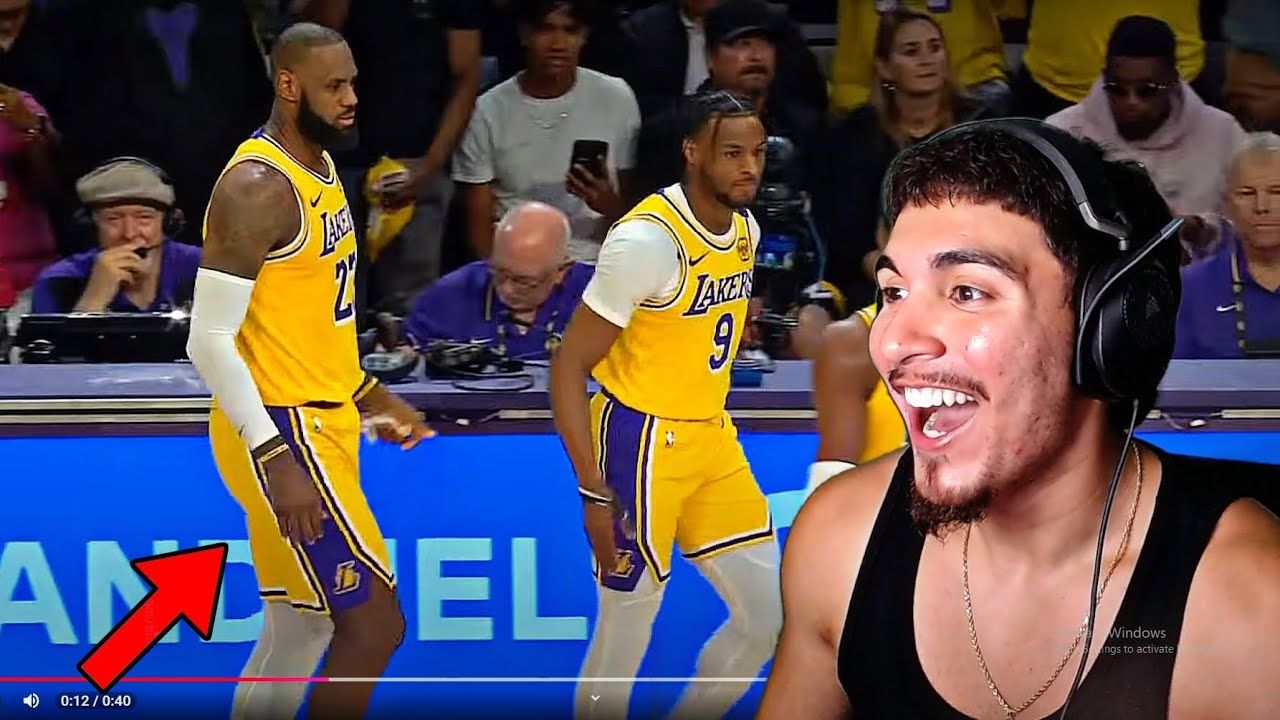 BRON & BRONNY MAKE HISTORY!!!! LeBron Fan Reacts To Lakers vs ...