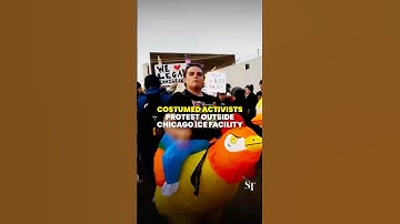 Costumed activists protest outside Chicago ICE facility