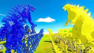 Team Dark Blue + Mechagodzilla vs Godzilla + Yellow Team - ARBS