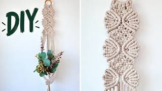 How to Make a Shell / Leaf Pattern Macrame Plant Hanger 🌿 DIY Boho Tutorial