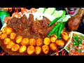 ASMR:MASSIVE EATING 20 SPICY  EGG MASALA,SPICY CHICKEN VINDALOO,RICE,SALAD,CHILLI|#HUNGRY GIRL