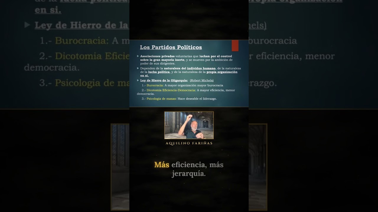 LA LEY DE HIERRO DE LA OLIGARQUÍA: POR QUÉ LOS PARTIDOS ACABAN EN MANOS DE UNOS POCOS
