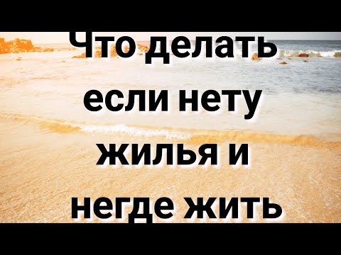 Что делать если нету жилья и негде жить