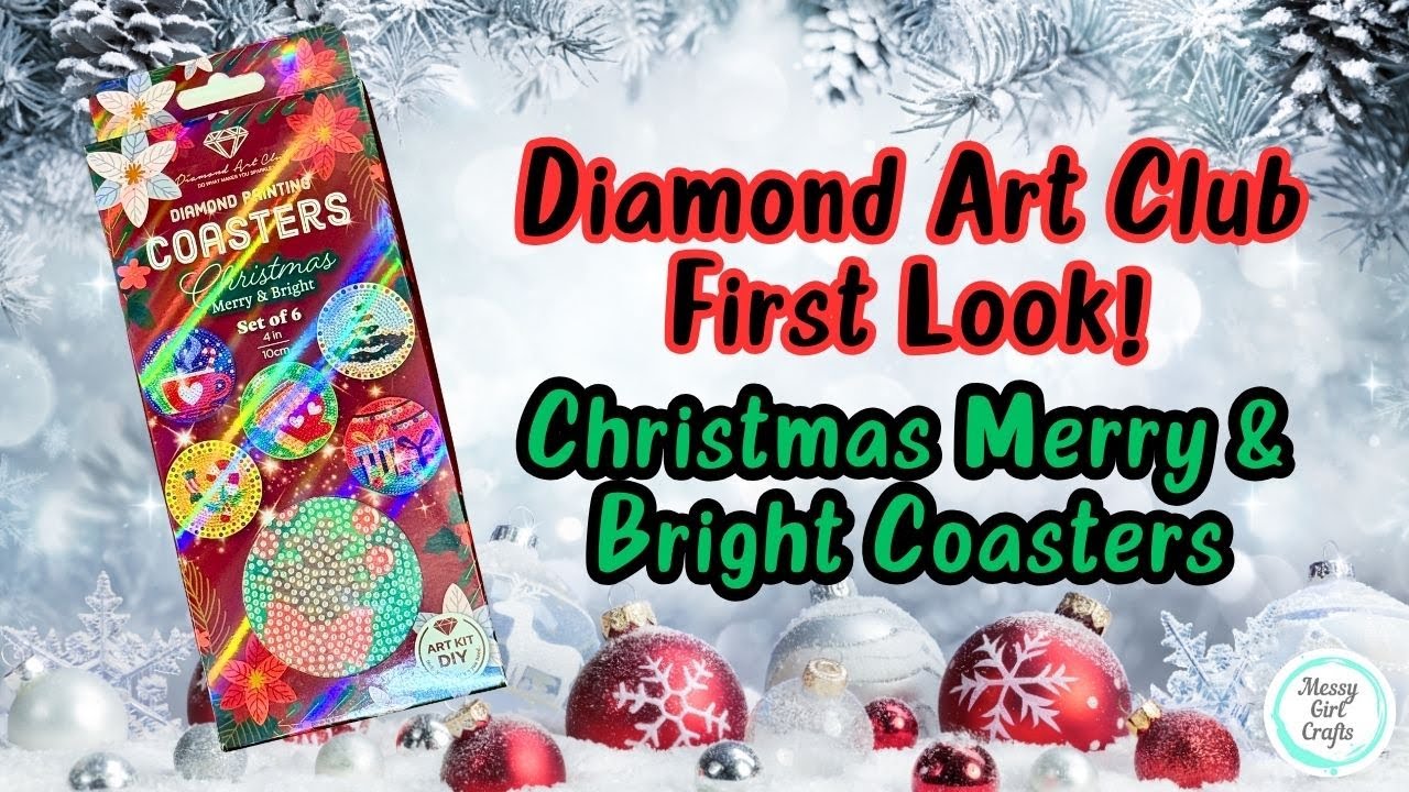 Diamond Art Club First Look! – Merry & Bright Christmas Coasters