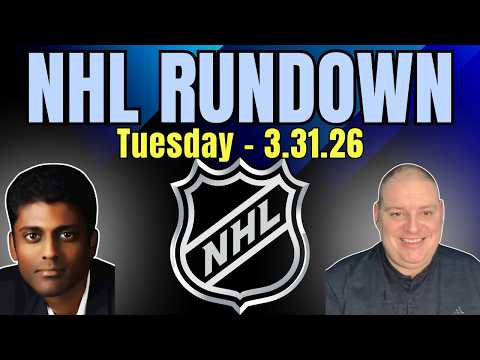 Tuesday NHL Rundown Picks - 3/31/26 l Craig Trapp & Indian Cowboy NHL Betting Picks & Predictions