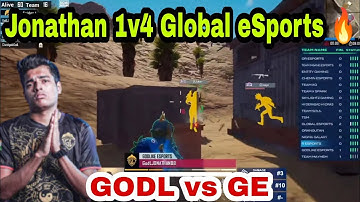 Jonathan 1v4 GE In The Grind Finals 🔥 Godlike Vs Global eSports 😯#jonathan #godlike