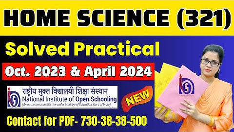 nios 12th home science practical file 2023 | nios 12th home science practical file 2023-24