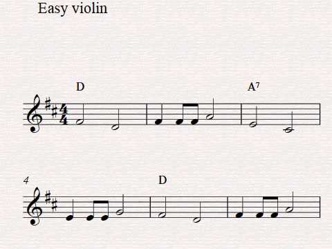 Free easy beginner violin sheet music solo, Skip To My Lou - YouTube