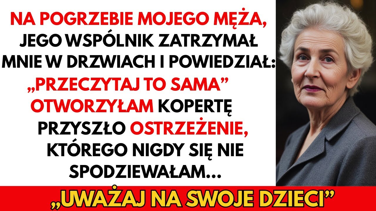 Podczas Pogrzebu Mojego Męża, Otrzymałam Kopertę: Uważaj Na Swoje Dzieci