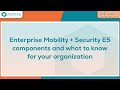 Enterprise Mobility + Security E5 components and what to know for your organization