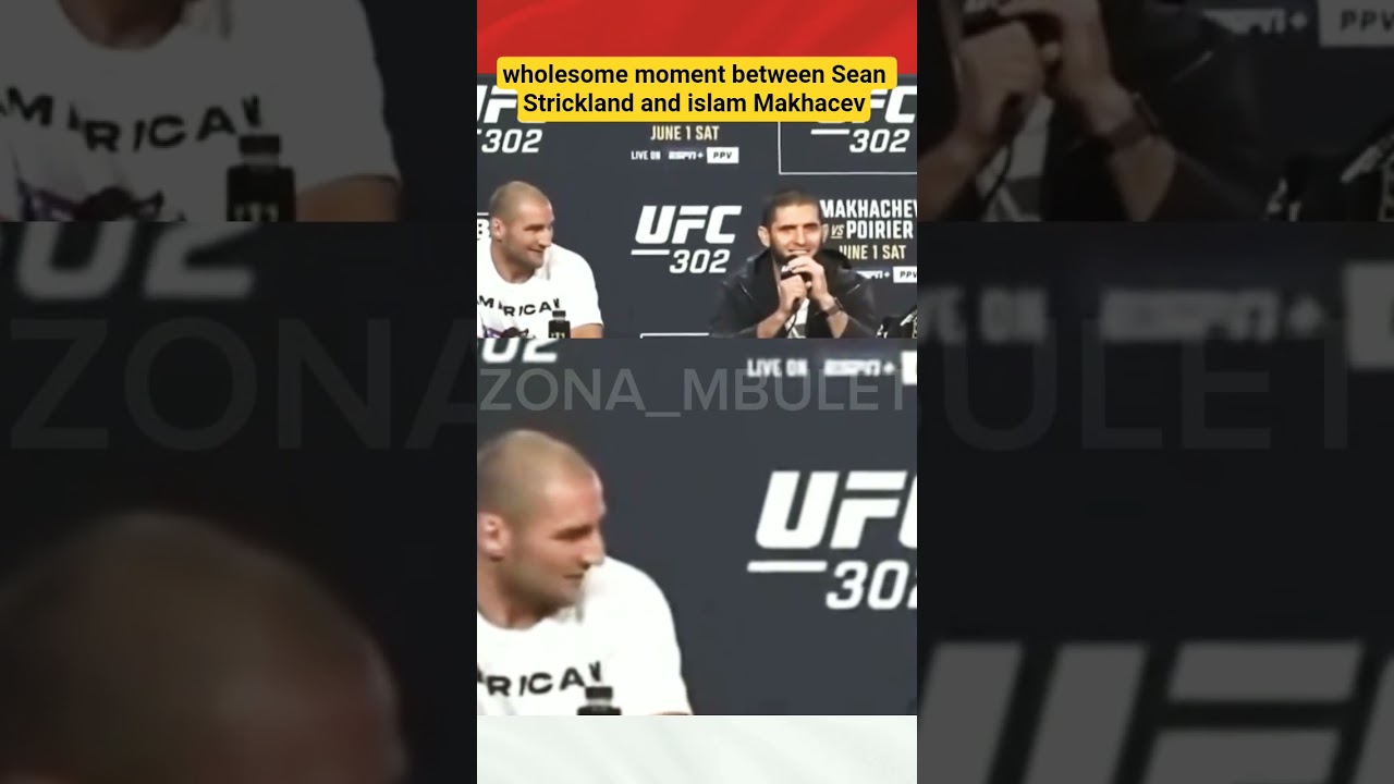 Wholesome moment between Sean Strickland and islam Makhachev