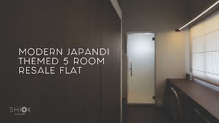 House tour of 5 Room Modern Japandi themed resale flat | Shiok Living (ft Matthias Chong) screenshot 5