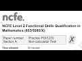 Functional skills maths l2 practice p001270 ncfe complete