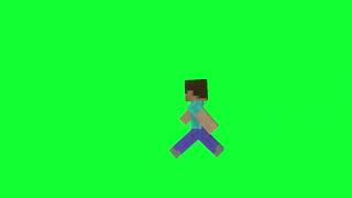 MINECRAFT STEVE walks into your screen - Green Screen