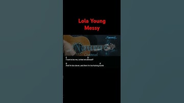 Thumbnail of Lola Young - Messy Guitar Chords Lyrics #shorts