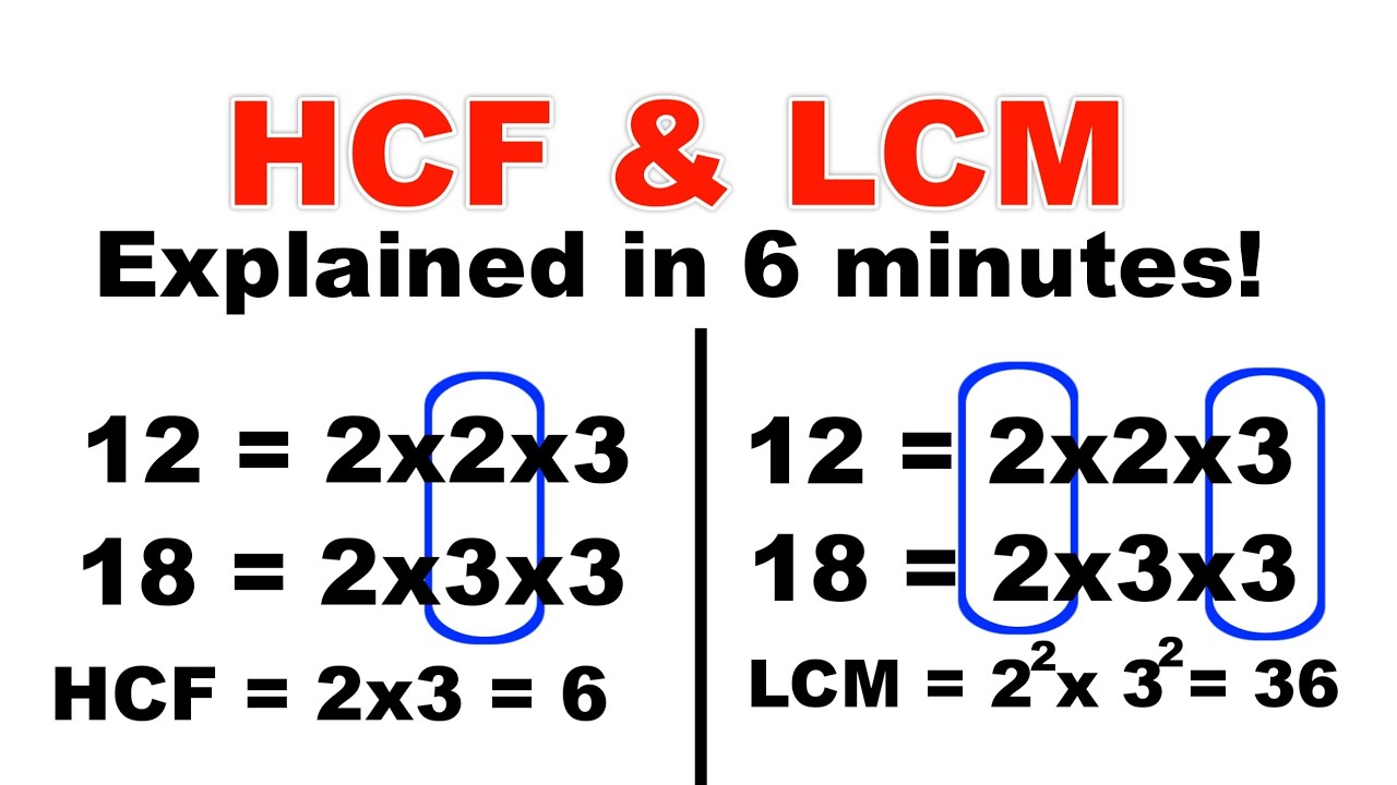 What are LCM and HCF | Learn the Difference in Minutes! - YouTube