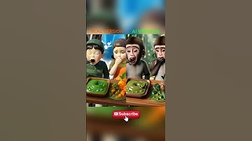 Squid Game Monkey AI Edible Slime ASMR :What do you thing of AI version? #shorts #squidgame