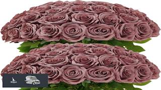 120 Pcs DustyRose Rose Artificial Flowers Bulk Silk Fake Roses with Long