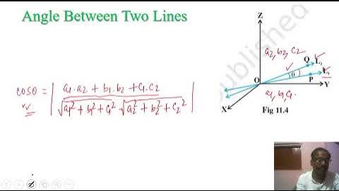 Angle between two lines direction ratios are given