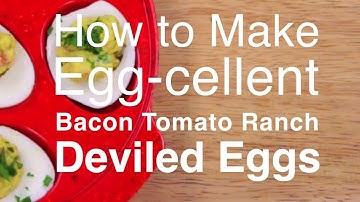 Tomato Bacon Ranch Deviled Eggs