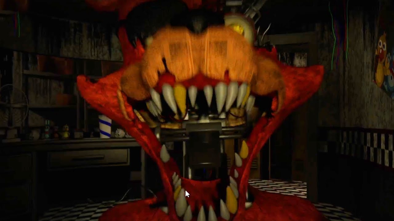 When you get jumpscared by withered foxy in the endoskeletons mouth for  some reason I always saw water any one else see It? : r/fivenightsatfreddys