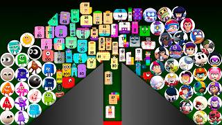 Numberblocks vs Colorblocks vs Brawl Stars Marbles! Algodoo Tournament!