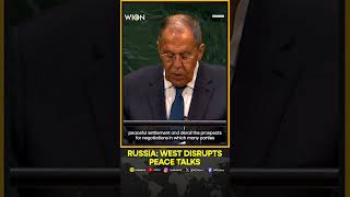 Information Russian FM Tells UNGA That Western Countries Are Disrupting Peace Settlement in Ukraine | WION News