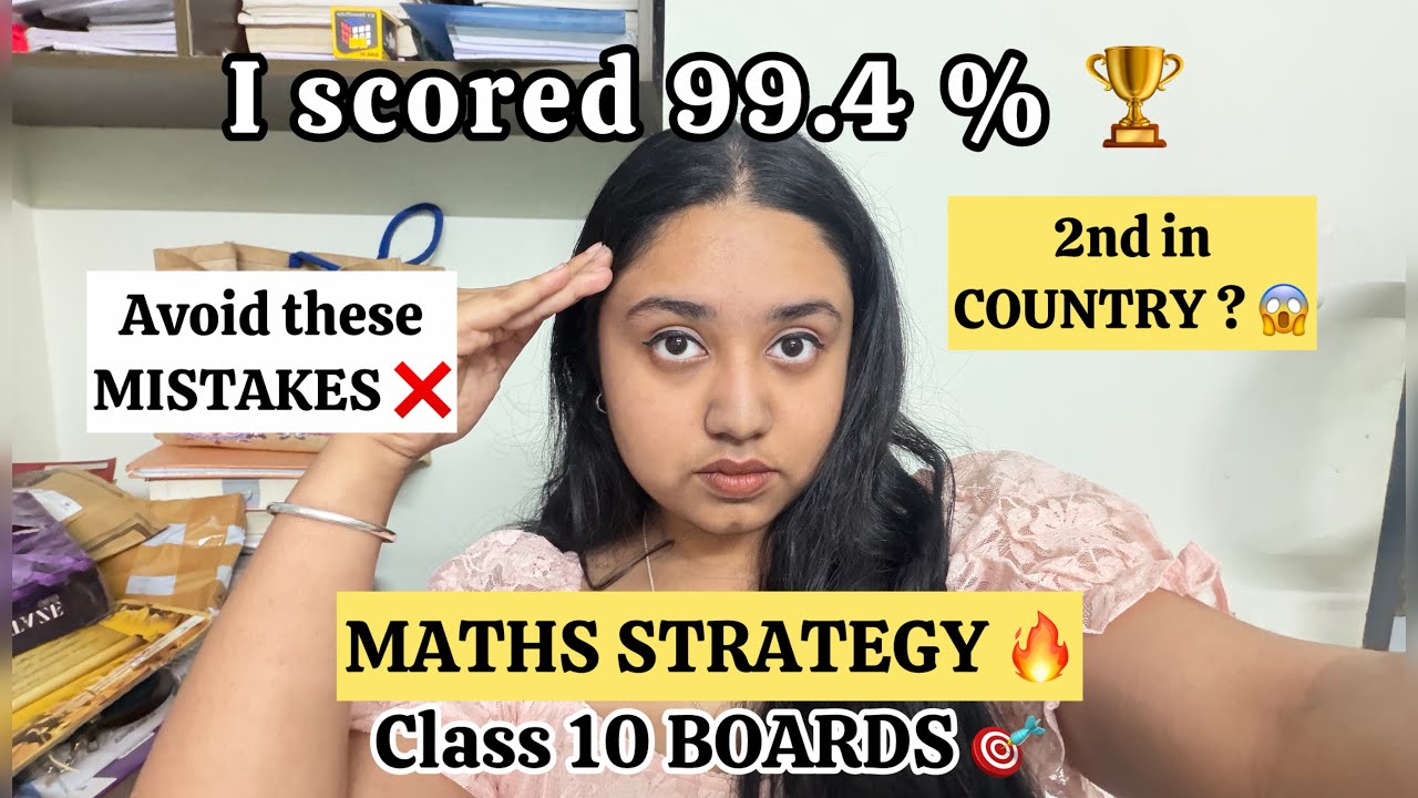 TOPPER’S STRATEGY TO SCORE 95 + in MATHEMATICS 🎯| CLASS 10 BOARDS 🔥#icse #class10 