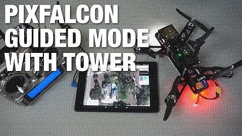 QAV 250 with Pixfalcon Telemetry and Guided Mode Using Tower for Android