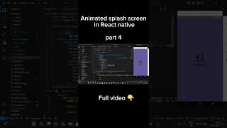 Animated splash screen in React native | #splashscreen #reactnative | relaxwithrk