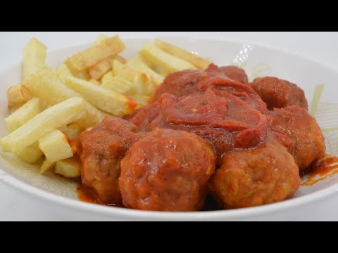 Albóndigas con salsa de pimientos del piquillo