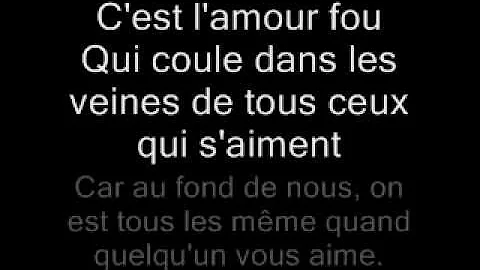 L'amour fou - Frédéric François + paroles