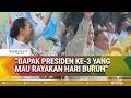 Presiden Prabowo Kepalkan Tangan ke Udara saat Presiden KSBSI Orasi Aspirasi Buruh!