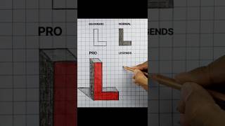 Drawing letter l, which one is your level #shorts #ytshorts #art #craft #drawing