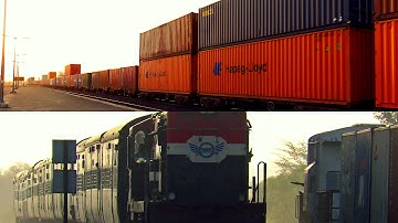 JAIPUR - UDAIPUR Special Thrashes Double-Stack Container Train at MPS !!