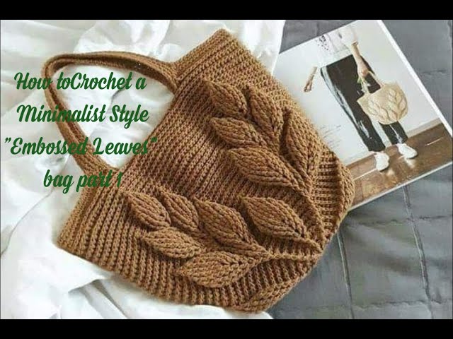 Hướng dẫn móc túi lá đeo vai phần 1/7  | Crochet bag | Quin's Handmade