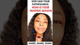 God Saw Your Faithfulness Now Is Your Reaping Season Prophetic Word