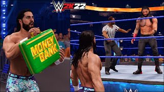 Seth Rollins Wins And Cash-In MITB CONTRACT On Roman Reigns WWE 2K22