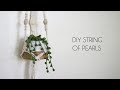 DIY String of Pearls (How to make, crafts, beading, paper flower, macrame)