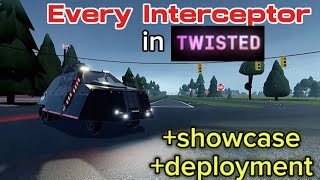 Every tornado interceptor in Roblox Twisted! [Showcase+Deployment]
