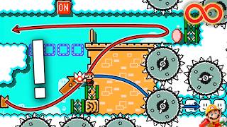 Un SPEEDRUN donde te OCULTAN el CAMINO REAL 💀 - Modo Experto Infinito | Super Mario Maker 2