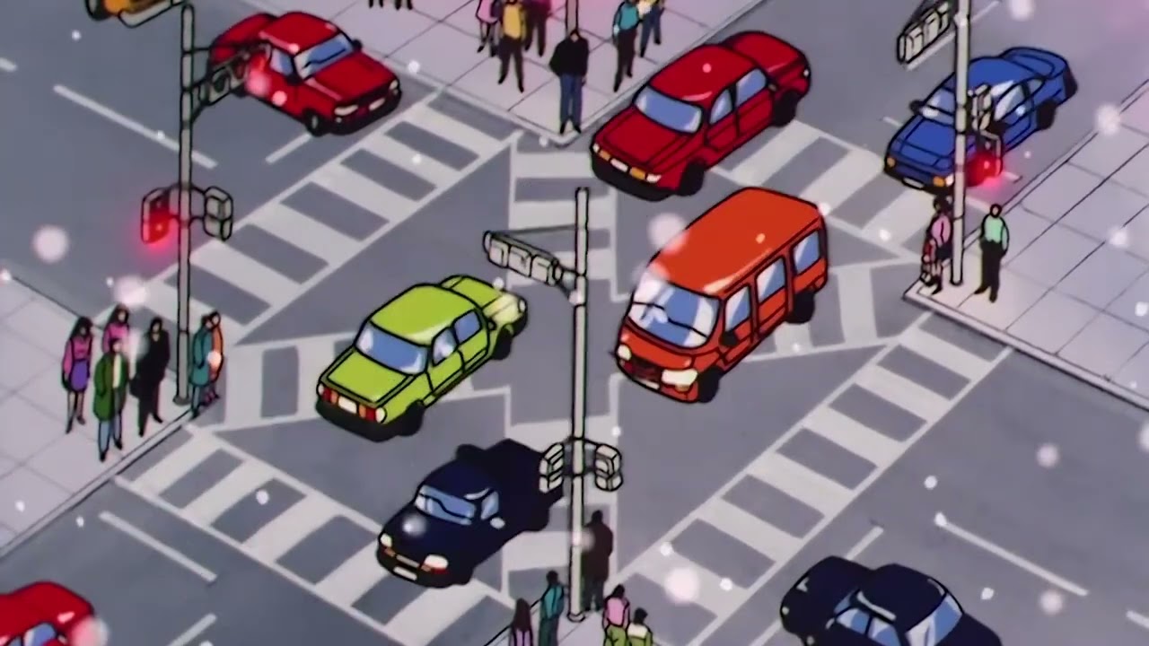 (No music) Anime Visual for Vaporwave, City Pop, Synthwave, Lofi 318