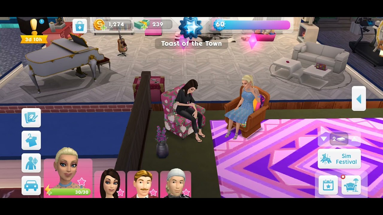 Sitting on the balcony The Sims Mobile