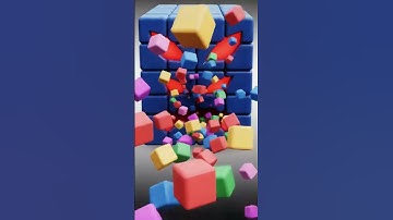 Satisfying 3D Cube Monster Animation 🤯  Perfect Loop 1
