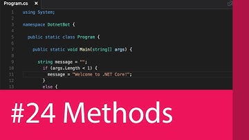 #24 C# TUTORIAL - METHODS HOW TO CREATE A METHOD IN C#