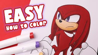 SONIC THE HEDGEHOG Coloring Pages How to Color Knuckles