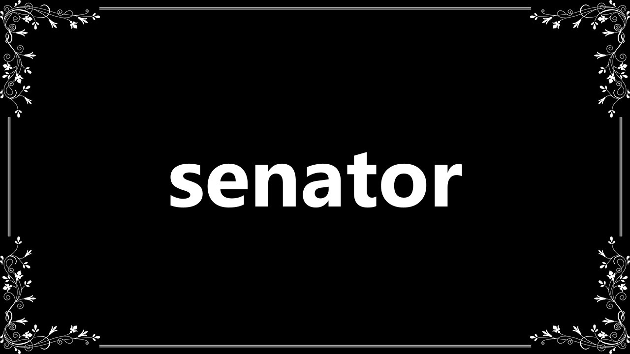 Senator meaning