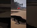 Scaring players with a giant crocodile