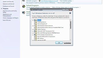 How to remove Indexing Services from windows 7